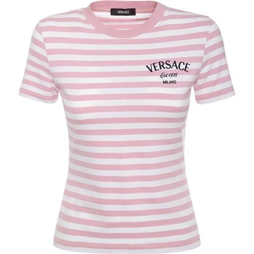 VERSACE t-shirt in jersey con logo