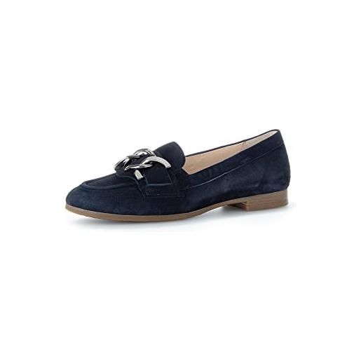 Gabor donna mocassini, signora pantofole, pantofola, scarpe da college, scarpe business, dark-blue, 39 eu / 6 uk