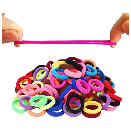 Dream Loom cravatte per capelli, 200pcs elastici colorati non ferire fasce per capelli, per bambino piccolo bambini