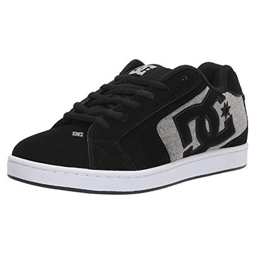 DC Shoes scarpe casual net skate, skateboard uomo, nero grigio grigio, 46.5 eu
