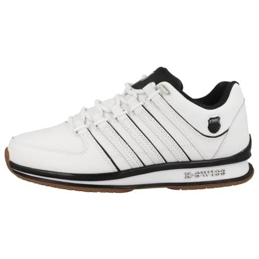K-Swiss rinzler, scarpe da ginnastica uomo, bianco black gum, 46 eu