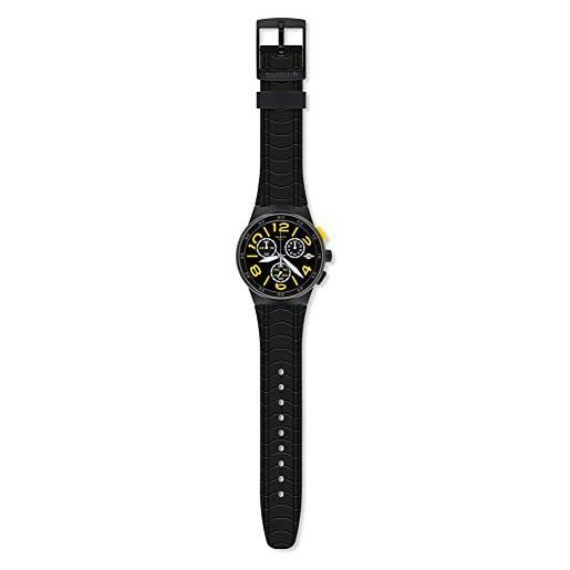 Swatch orologio Swatch new chrono plastic susb412 al quarzo (batteria) plastica quandrante nero cinturino silicone