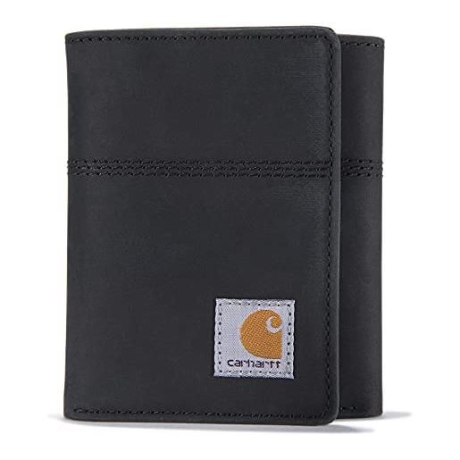 Carhartt men's legacy trifold wallet, black, one size