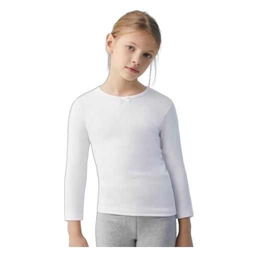 YSABEL MORA - maglietta interna felpata a maniche lunghe, bianco, 16 anni