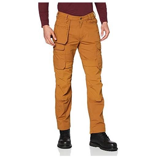 Carhartt pantaloni cargo da lavoro steel, multitasche, doppio tessuto sul davanti, vestibilità comoda, elasticità rugged flex uomo, marrone (marrone Carhartt), 36w / 28l