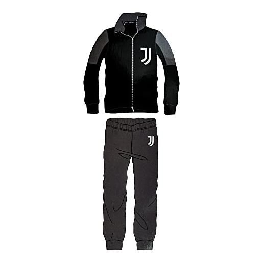 JUVENTUS pigiama ragazzo in caldo pile in due colori prodotto ufficiale (as6, age, 10_years, regular, nero full zip, 12 anni)
