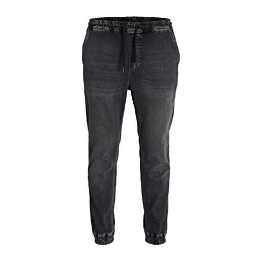 JACK & JONES jeans elasticizzato con elastico in vita e alle caviglie. Grigio grigio denim