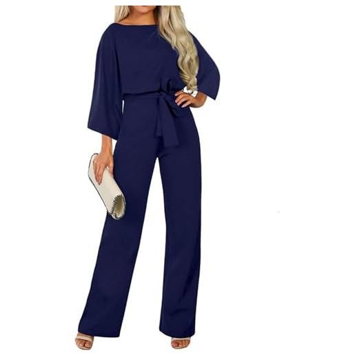 Coloody tute da donna monopezzi e tutine da donna lunghe a gamba larga con cintura pantaloni lungo elegante jumpsuit