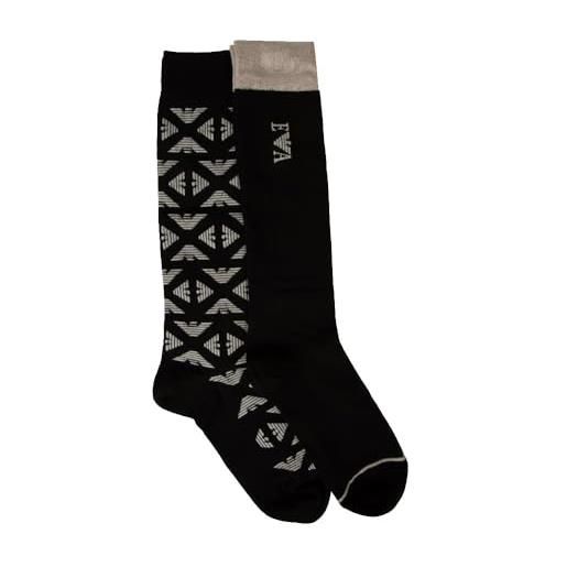 Emporio Armani 2 pack long socks, man, black, one size