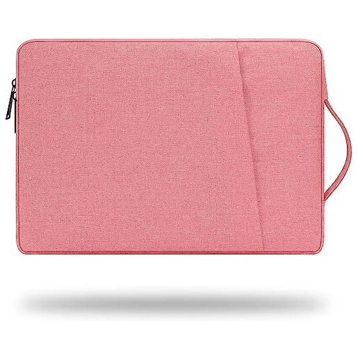 MasiBloom custodia per laptop per mac. Book air 2023 da 15,3 pollici a2941 m2 chip borsa in tela borsa portatile da viaggio con cerniera in acciaio inossidabile accessori in poliestere (rosa)
