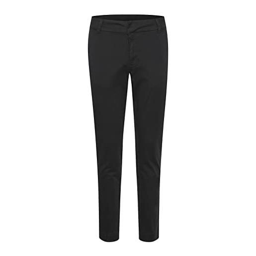 Kaffe women's cropped cotton pants regular fit pantaloni casual, black deep, 44 da donna