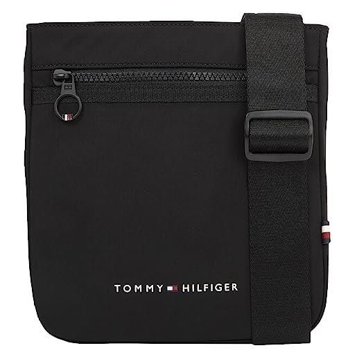 Tommy Hilfiger borsa a tracolla uomo skyline crossover media, multicolore (black), taglia unica