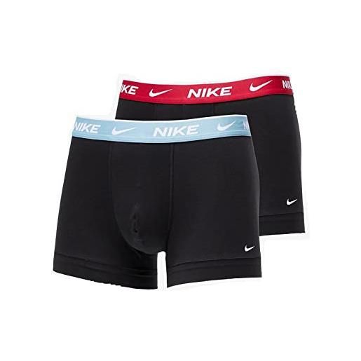 Nike trunk 2pk, boxer everyday uomo (m, nero)