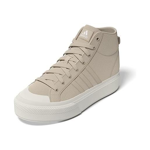adidas bravada 2.0 platform mid shoes, sneaker donna, ftwr white ftwr white chalk white, 43 1/3 eu