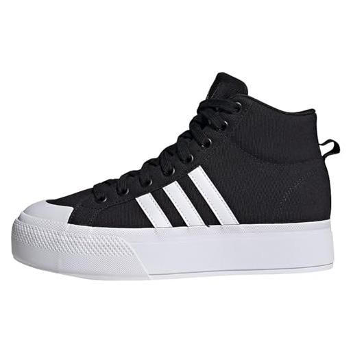 adidas bravada 2.0 platform mid shoes, sneaker donna, core black ftwr white core black, 38 2/3 eu