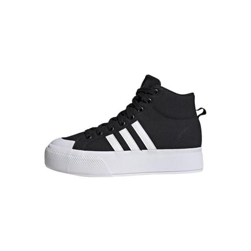 adidas bravada 2.0 platform mid shoes, sneaker donna, ftwr white ftwr white chalk white, 40 eu