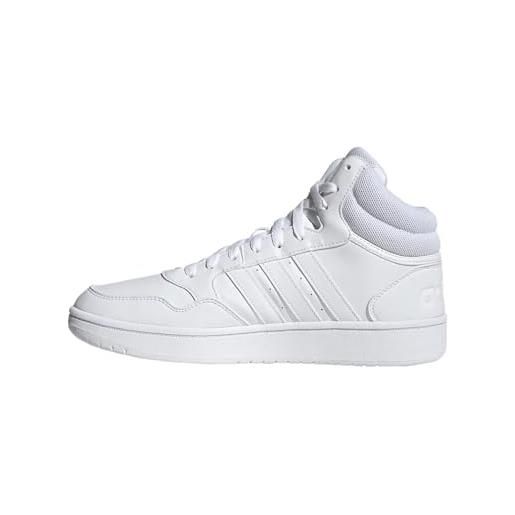 adidas hoops 3.0 mid classic vintage, sneakers uomo, ftwr white ftwr white ftwr white, 38 2/3 eu