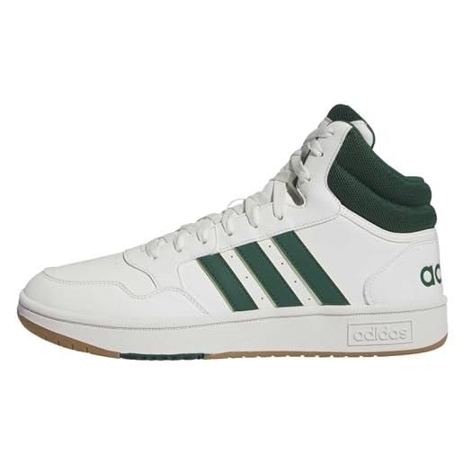 adidas hoops 3.0 mid classic vintage, sneakers uomo, ftwr white ftwr white ftwr white, 40 2/3 eu