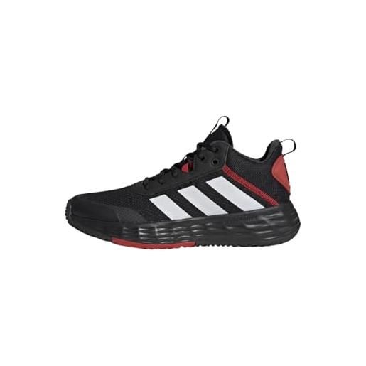 adidas ownthegame shoes, scarpe da basket uomo, core black ftwr white carbon, 47 1/3 eu