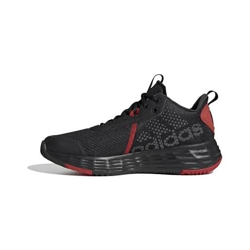 adidas ownthegame shoes, scarpe da basket uomo, core black ftwr white carbon, 40 2/3 eu
