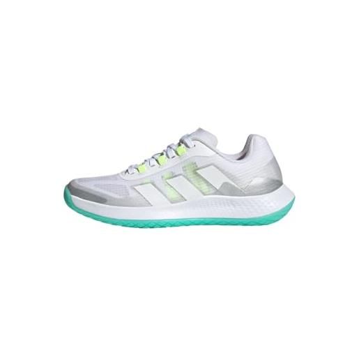 adidas forcebounce 2.0 volleyball shoes, sneakers donna, ftwr white/ftwr white/silver met, 38 eu