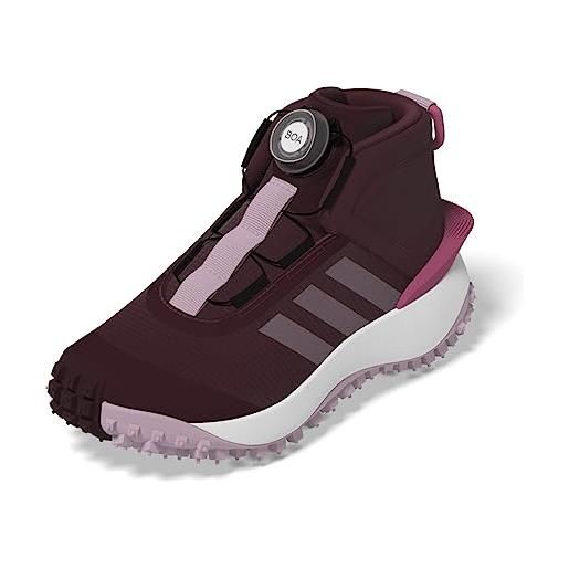 adidas fortatrail shoes kids boa, sneaker unisex - bambini e ragazzi, shadow red wonder orchid clear pink, 33 eu