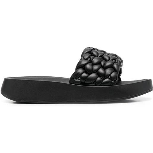 Ash sandali con dettaglio intrecciato - nero