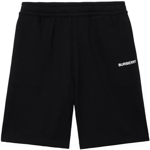 Burberry shorts sportivi con stampa - nero