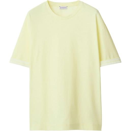 Burberry t-shirt con stampa ekd - giallo