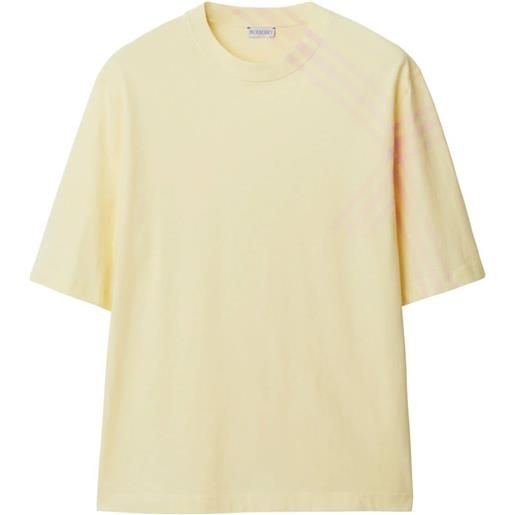 Burberry t-shirt a quadri - giallo