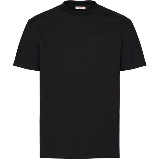 Valentino Garavani t-shirt con dettaglio a v - nero