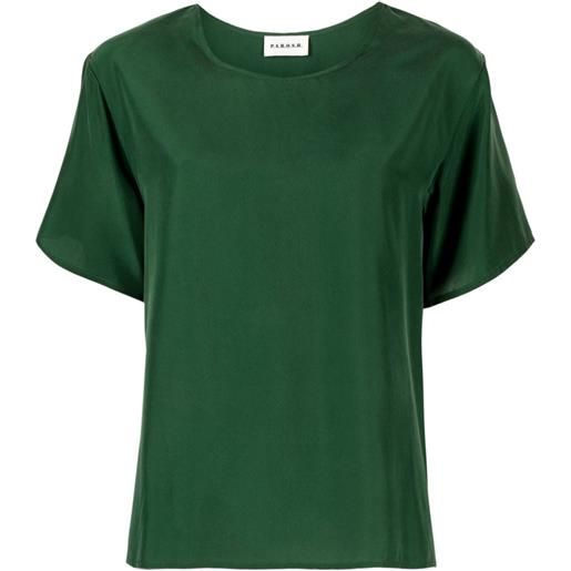 P.A.R.O.S.H. t-shirt con spacchi laterali - verde