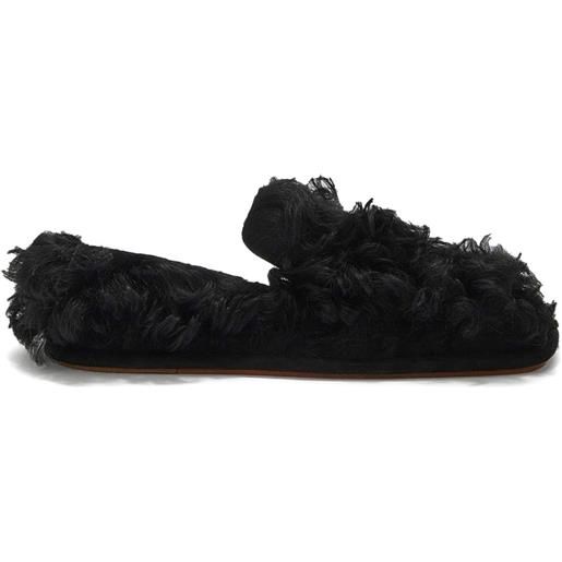 Jil Sander slippers con punta tonda - nero