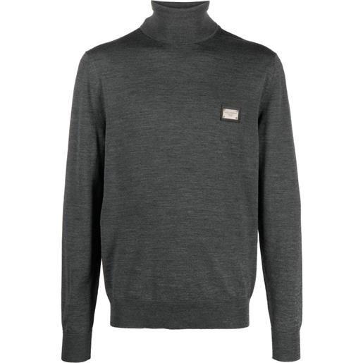 Dolce & Gabbana maglione con applicazione - grigio