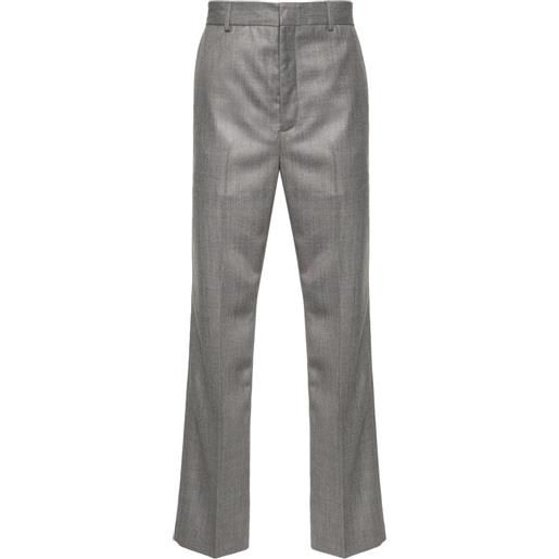 Acne Studios pantaloni dritti mélange con pieghe - grigio