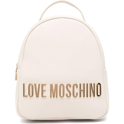 Love Moschino zaino con logo - toni neutri