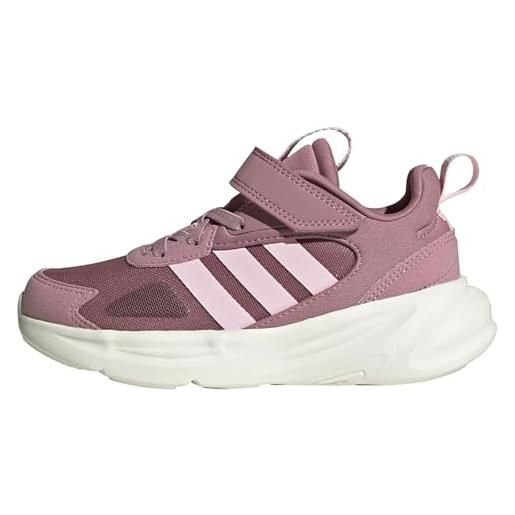 adidas ozelle running lifestyle elastic lace with top strap, sneakers unisex - bambini e ragazzi, wonder orchid clear pink off white, 36 2/3 eu