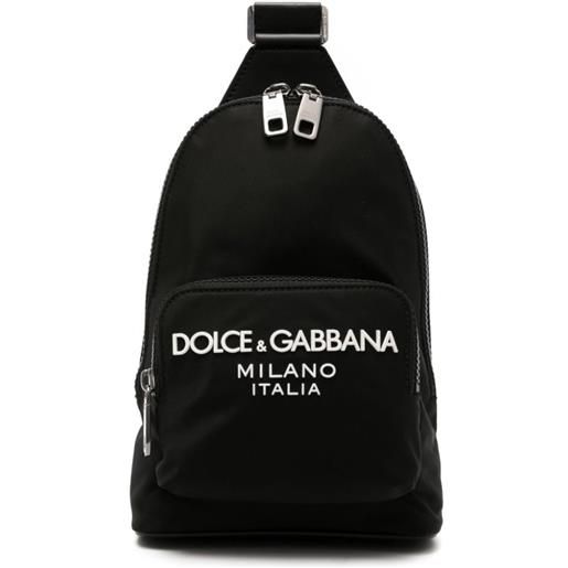 Dolce & Gabbana zaino con applicazione logo - nero