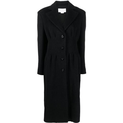 Genny cappotto monopetto con fibbia - nero
