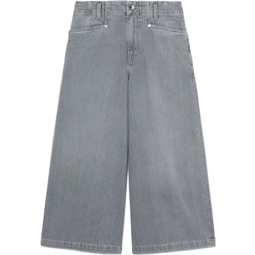 Closed jeans crop a gamba ampia - grigio