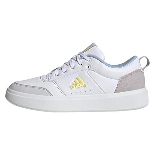 adidas park st, shoes-low (non football) donna, ftwr white/ftwr white/silver met, 42 2/3 eu