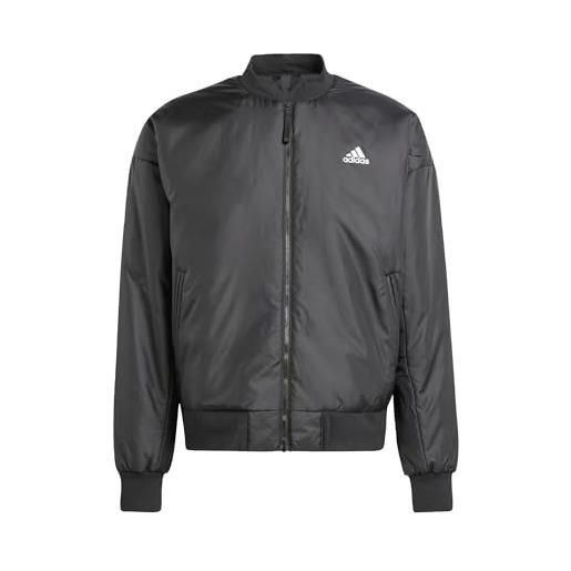 adidas giacca sottile da uomo con marchio love filled, nero, nero, xs