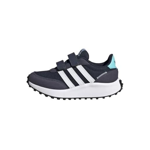 adidas run 70s, scarpe running unisex - bambini e ragazzi, ftwr white bliss pink lucid pink strap, 35 eu