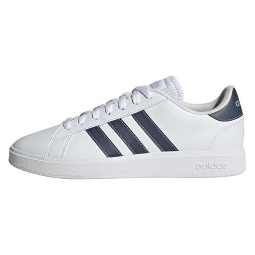adidas uomo grand court base 2.0 sneakers, ftwr white/shadow navy/wonder blue, 47 eu, ftwr white shadow navy wonder blue, 47 eu