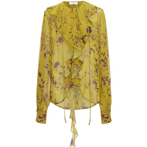 Victoria Beckham blusa romantic a fiori - giallo