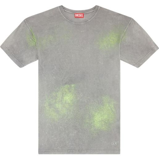 Diesel t-shirt t-buxt con stampa grafica - grigio