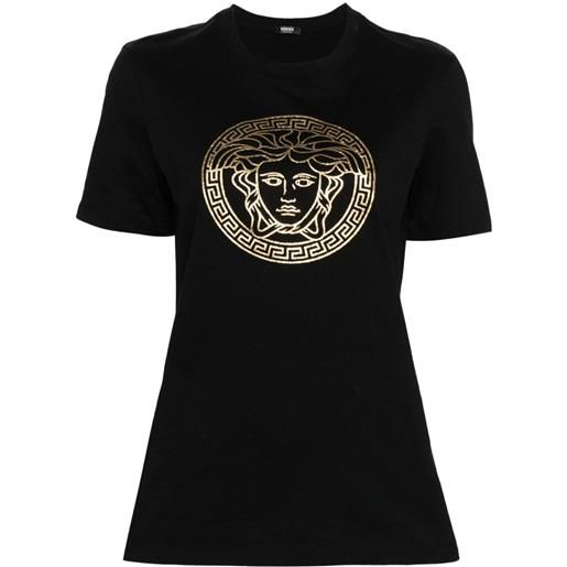 Versace t-shirt medusa con stampa - nero