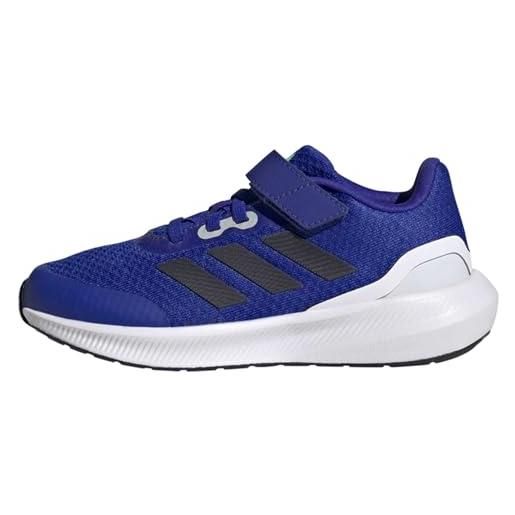 adidas runfalcon 3.0 elastic lace top strap, sneakers unisex - bambini e ragazzi, lucid fuchsia blue dawn core black, 33.5 eu