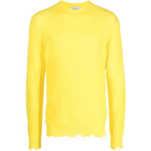 Laneus maglione con effetto vissuto - giallo