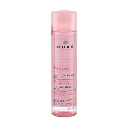 NUXE very rose 3-in-1 soothing 200 ml acqua micellare lenitiva detergente e struccante per donna